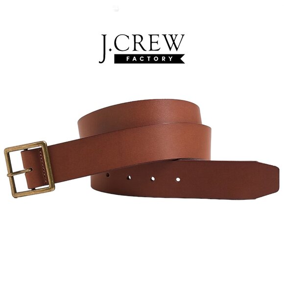 J. Crew Factory Leather Belt - Picture 1 of 8